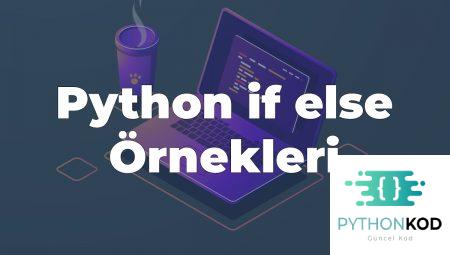 Python If Else Örnekleri